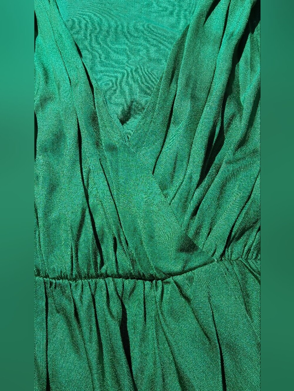 Anthropologie Goddess Drape Ruched Midi Dress S Deep V Neck Date Night Cocktail - Picture 9 of 10